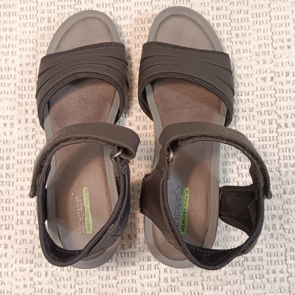 BareTraps Womens 'Boland' Leather Adjustable Strap Open Toe Wedge Sandals sz 9.5 - Picture 3 of 11